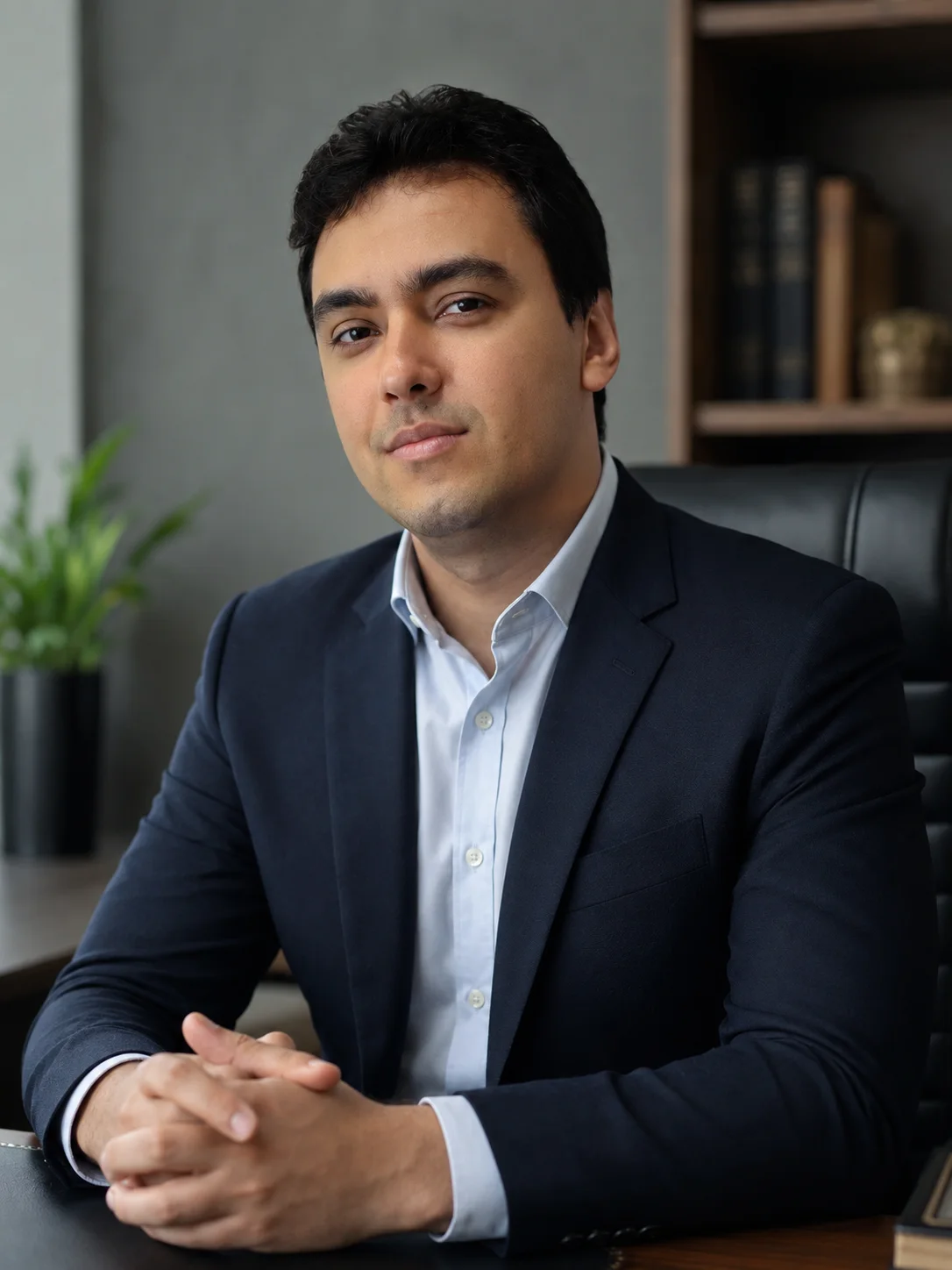 Leandro Rangel, advogado, em seu escritório